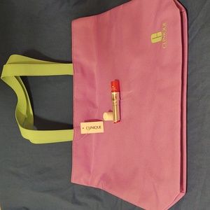 Clinique Lavender Tote Plus Butter Shine Lipstick Ambrosia Discontinued Rare NEW